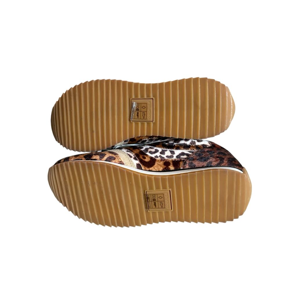 Dolce Vita Animal Print Sneakers Womens Size 9 Neutral Low Top Chic Leopard - Picture 4 of 5